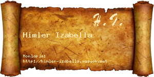 Himler Izabella névjegykártya